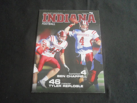 2010 NOV 20 FOOTBALL PROGRAM - INIDANA UNIVERSITY VS PENN STATE UNIV - B 5534F