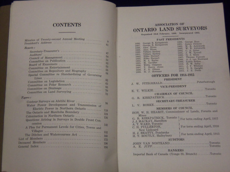 1906 & 1914 ANNUAL REPORT OF THE ASSOCIATION OF ONTARIO BOOK LOT OF 2 - II 6155