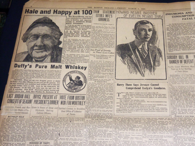 1907 MARCH 1 THE BOSTON HERALD - DID COUNCILMAN SACKS VOTE ON ORDER - BH 389