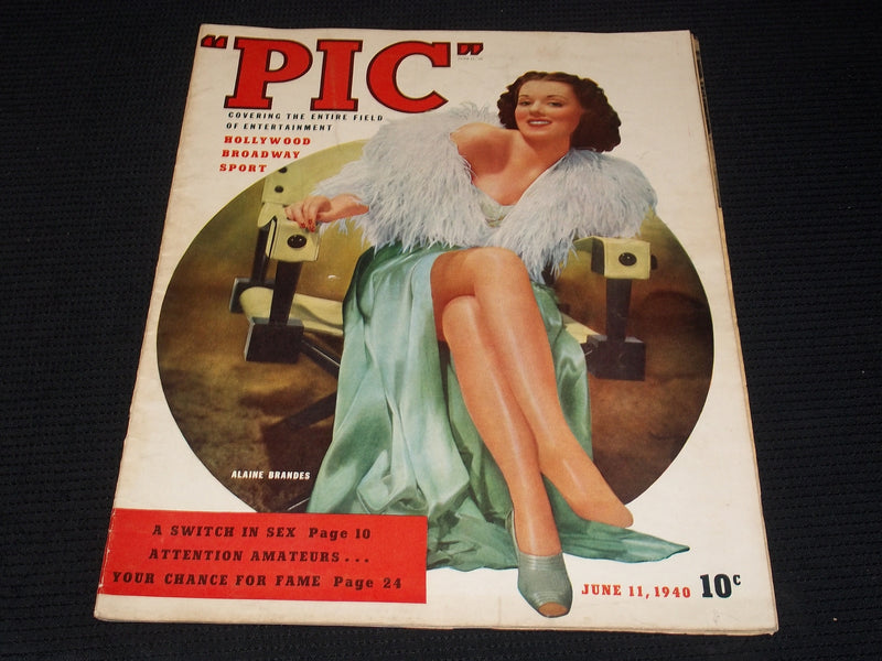 1940 JUNE 11 PIC MAGAZINE - ALAINE BRANDES NICE FRONT COVER - E 2602