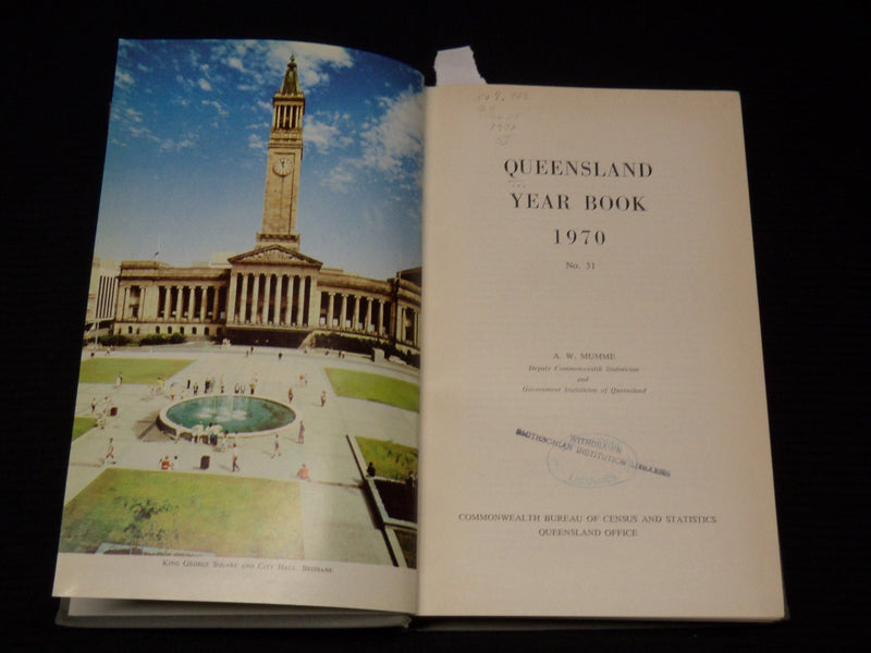 1970-1982 QUEENSLAND YEAR BOOK LOT OF 12 - GOV. STATISTICIAN BRISBANE - KD 5T