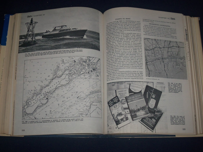 1971 PILOTING STEAMSHIP & SMALL BOAT HANDLING BOOK BY CHARLES CHAPMAN - KD 1869