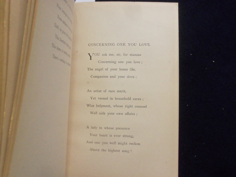 1882 INTO THE SUNSHINE AND OTHER POEMS HARDCOVER BOOK BY AELLA GREENE - KD 8476