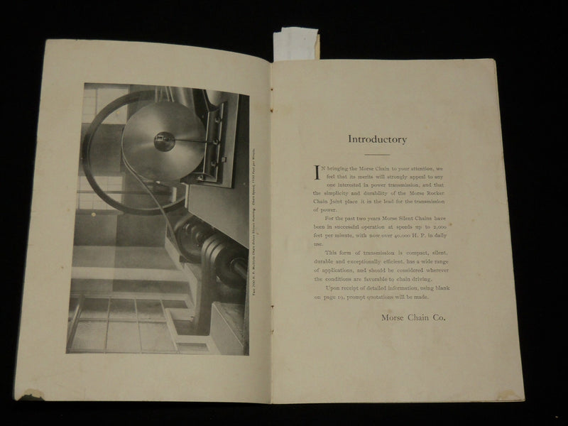 1900'S MORSE SILENT RUNNING HIGH SPEED CHAINS CATALOGUE NO. 7 - J 6572