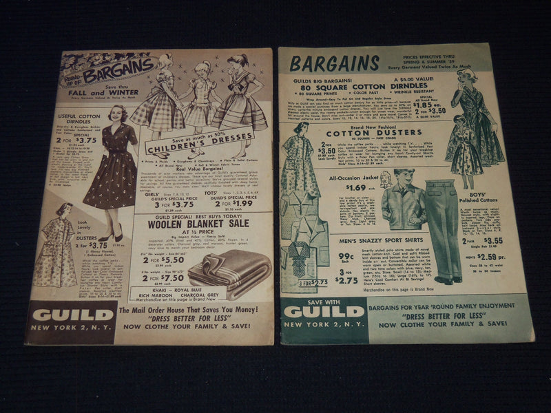 1959 GUILD MAIL ORDER HOUSE CATALOGS LOT OF 2 - J 7853