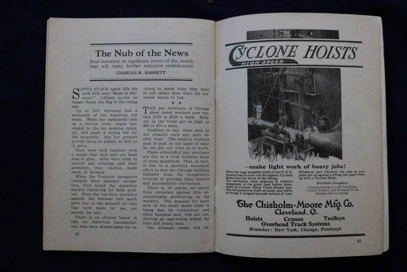 1923 DECEMBER MANAGEMENT MAGAZINE - K 789