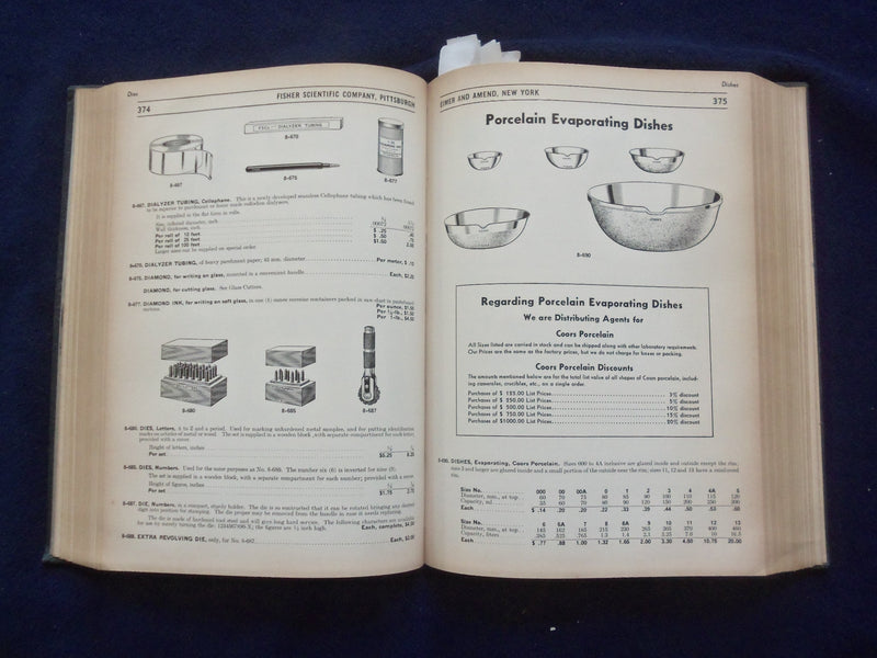 1942 ELMER AND AMEND FISHER SCIENTIFIC COMPANY HARDCOVER CATALOG - R 98A