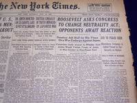 1939 JULY 15 NEW YORK TIMES - ROOSEVELT ASKS CONGRESS TO CHANGE ACT - NT 1334