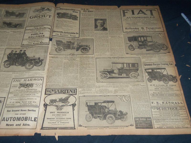 1905 MARCH 12 THE BOSTON HERALD SECTION- AUTOMOBILE & POWER BOAT SHOWS - BH 148