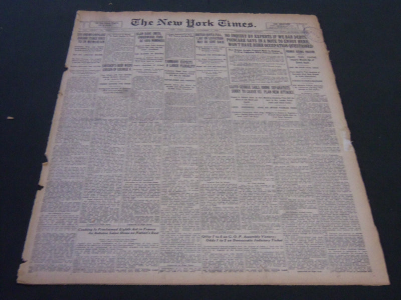 1923 NOVEMBER 4 NEW YORK TIMES - KLAN BANS SMITH, UNDERWOOD & FORD - NT 5866