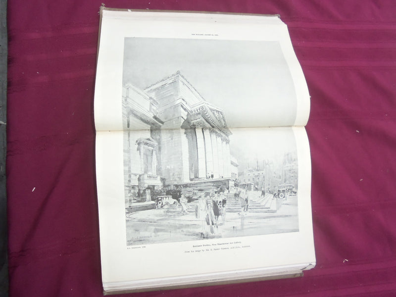 1928 JAN-DEC THE BUILDER U. K. MAGAZINE BOUND VOLUMES - 2 VOLS - FOLD OUTS- C 27