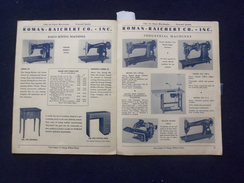 1930 ROMAN-RAICHERT COMPANY CATALOG - CHICAGO, ILLINOIS - J 9393