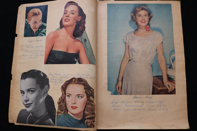 HOLLYWOOD ACTRESSES SCRAPBOOK - ELIZABETH TAYLOR - MARILYN MONROE - E 24917