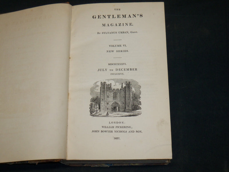 1836 THE GENTLEMAN'S MAGAZINE HISTORICAL CHRONICLE BOUND VOLUME - KD 3370G