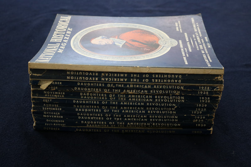 1938-40 DAUGHTERS OF AMERICAN REVOLUTION HISTORICAL MAGAZINE - LOT OF 15- O 3612