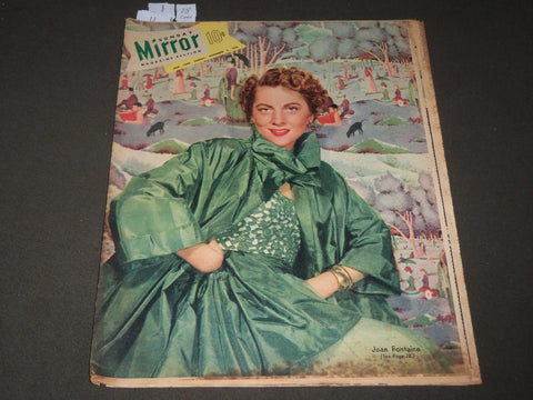 1950 NOVEMBER 5 SUNDAY MIRROR MAGAZINE SECTION - JOAN FONTAINE COVER - J 2990