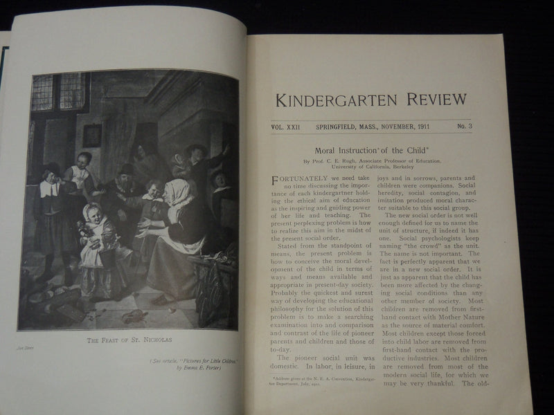 1911-1912 KINDERGARTEN REVIEW MAGAZINES LOT OF 3 - SPRINGFIELD MASS. - K 2166