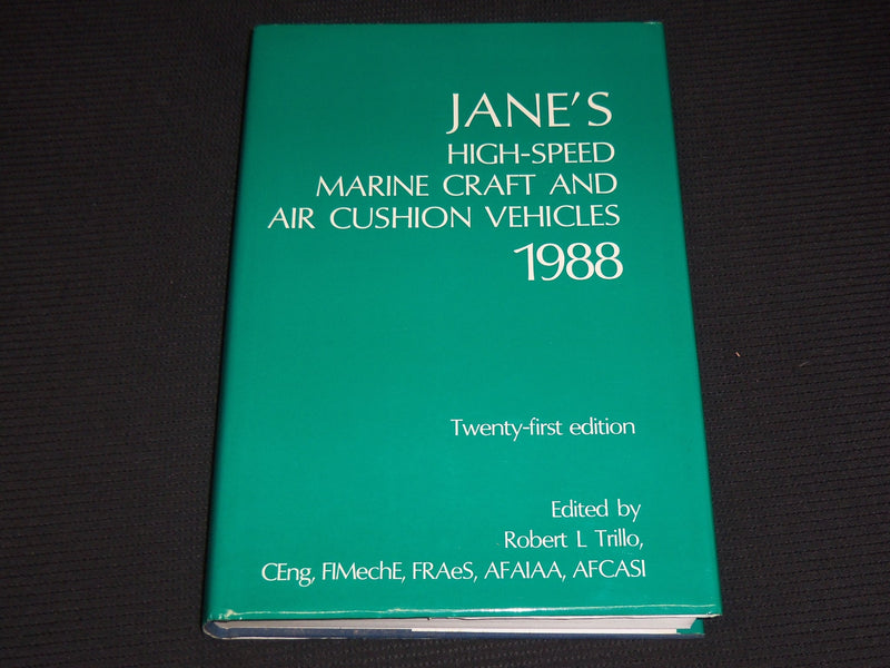 1988 JANE'S HIGH SPEED MARINE CRAFT AND AIR CUSHION VEHICLES BOOK - KD 937B