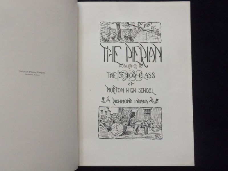 1928 PIERIAN MORTON HIGH SCHOOL YEARBOOK - RICHMOND, INDIANA - YB 1926C