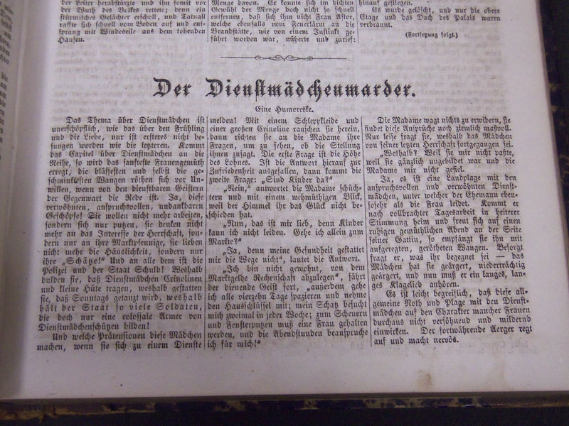 LATE 1800'S NOVELLEN SCHATZ GERMAN BOUND VOLUME 21/22 - KD 3396A