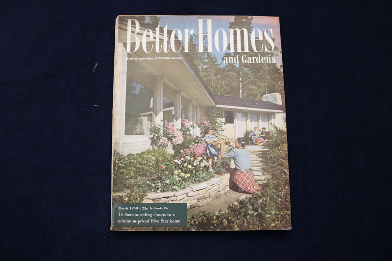1950 MARCH BETTER HOMES AND GARDENS MAGAZINE - FIVE STAR HOME COVER - E 11606