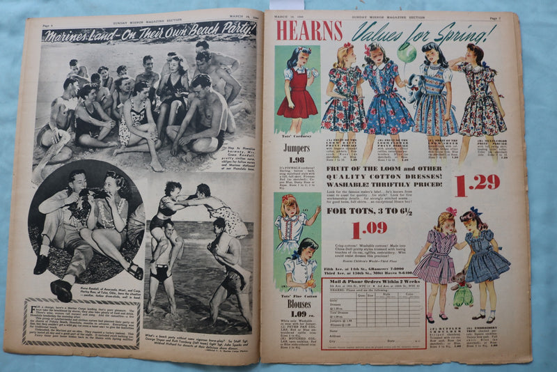 1944 MARCH 19 SUNDAY MIRROR MAGAZINE - FIRST LADIES OF BRITISH EMPIRE - NP 9085