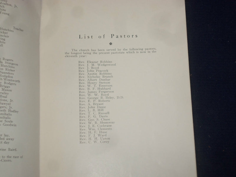 1933 HISTORY, YEAR BOOK & DIRECTORY FIRST BAPTIST CHURCH -SPRINGVALE, ME- J 4452