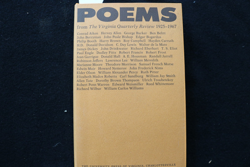 1969 POEMS FROM THE VIRGINIA QUARTERLY REVIEW 1925-1967 - HARDCOVER - KD 9794