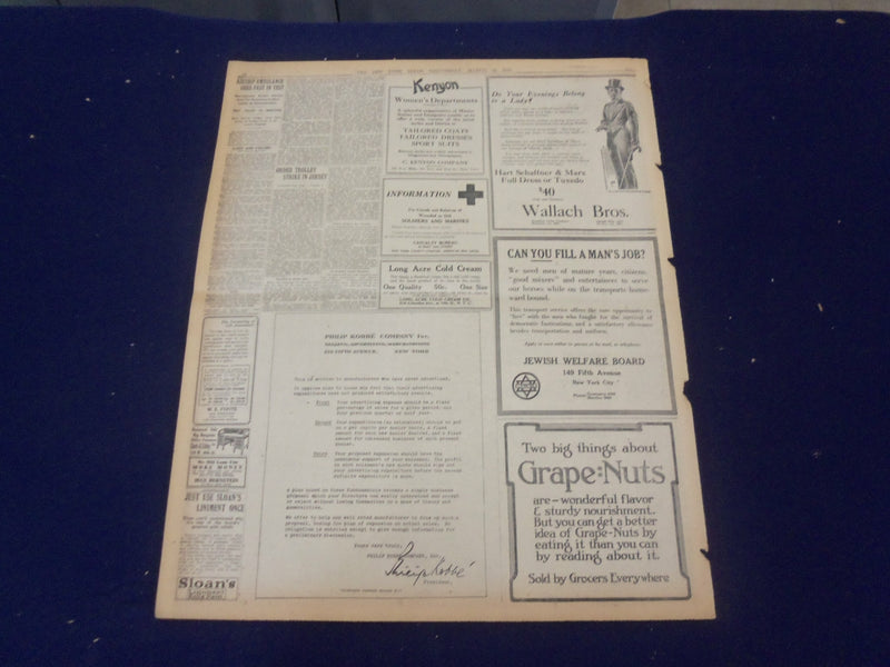 1919 MARCH 12 NEW YORK TIMES - PEACE DRAFT AHEAD OF LEAGUE - NT 9272