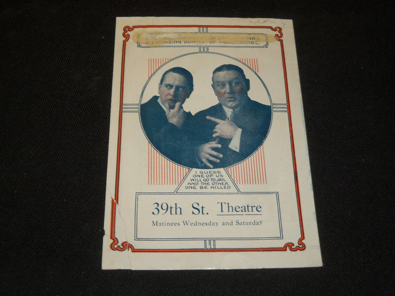 1914 THE 3RD PARTY BROADWAY PLAY PROGRAM - AMERICAN VERSION - J 5343