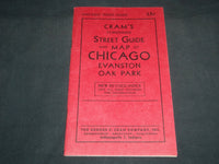 1949 CRAM'S STREET GUIDE & MAP OF CHICAGO - EVANSTON OAK PARK - J 8516