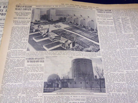 1939 APRIL 10 NEW YORK TIMES - FAIR TO OPEN APRIL 30 - NT 3073