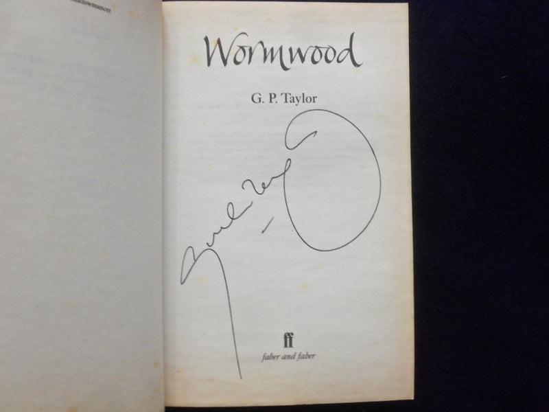 2004 WORMWOOD SOFTCOVER BOOK - BY G.P. TAYLOR - AUTOGRAPHED - KD 8930