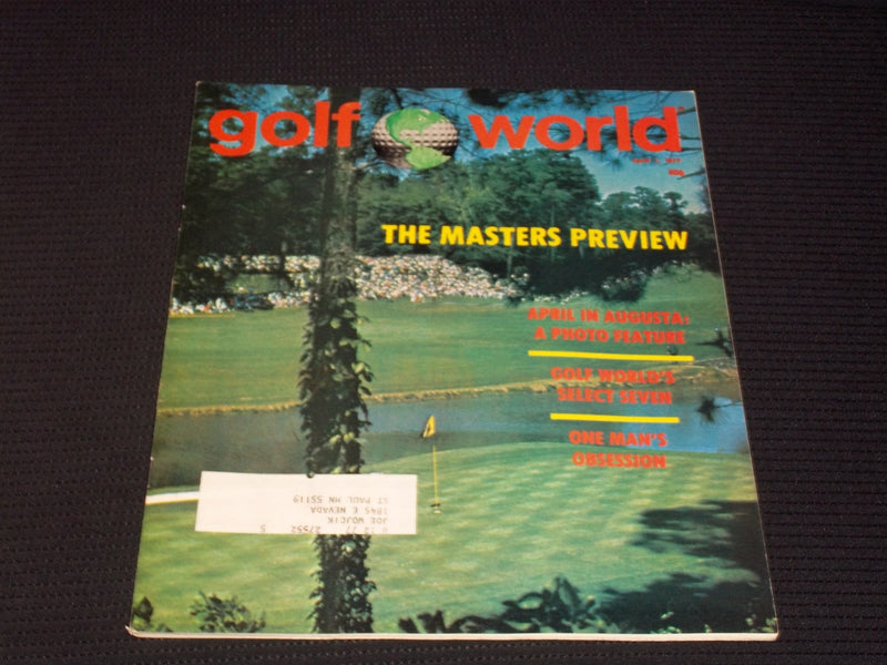 1977 APRIL 1 GOLF WORLD MAGAZINE - MASTERS PREVIEW FRONT COVER - E 6577