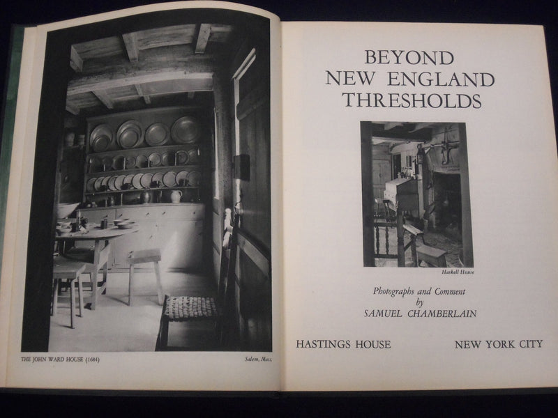 1937 BEYOND NEW ENGLAND THRESHOLDS BY SAMUEL CHAMBERLAIN BOOK - PHOTOS - KD 2867