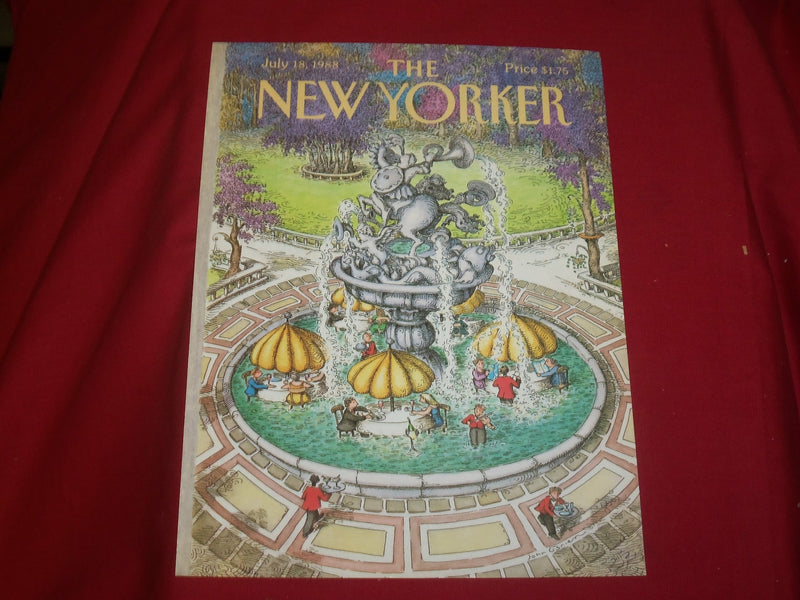 1988 JULY 18 NEW YORKER MAGAZINE FRONT COVER ONLY - GREAT ART FOR FRAMING