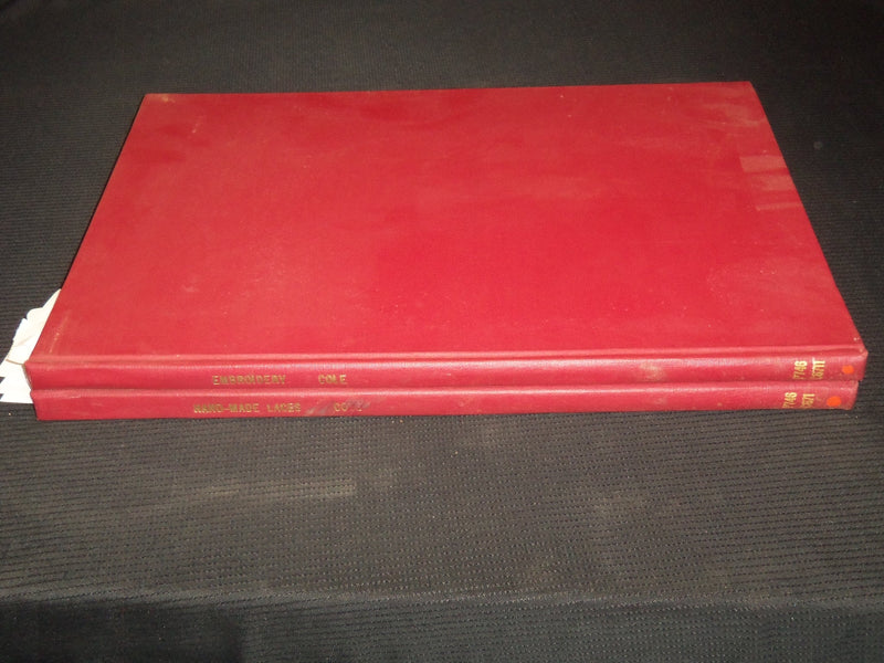 1890 HAND-MADE LACES & EMBROIDERY MUSEUM STUDIES VOLUME LOT OF 2 - #32