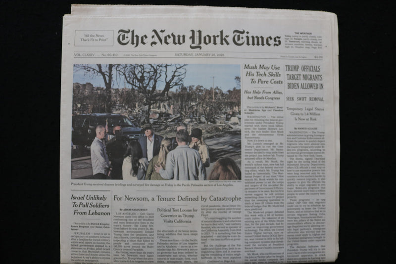 2025 JANUARY 25 NEW YORK TIMES- TRUMP OFFICIALS TARGET MIGRANTS BIDEN ALLOWED IN