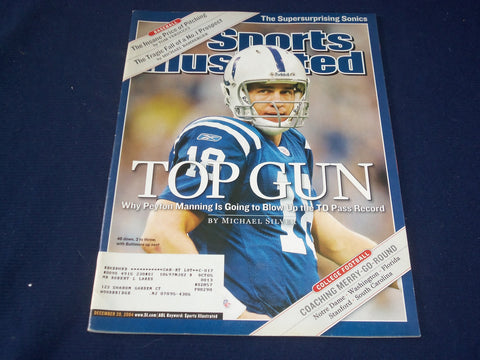 2004 DECEMBER 20 SPORTS ILLUSTRATED MAGAZINE - PEYTON MANNING - SP 9129