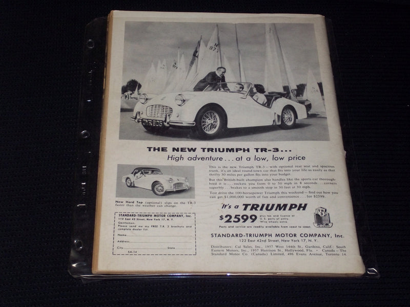 1956 NOVEMBER SPEED AGE MAGAZINE - NICE RACING FRONT COVER - E 1959
