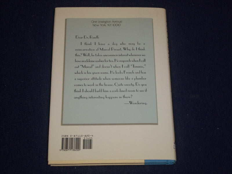 2000 PET PEEVES DOCTOR RAWFF BOOK BY GEORGE PLIMPTON AUTHOR INSCRIBED - KD 2566