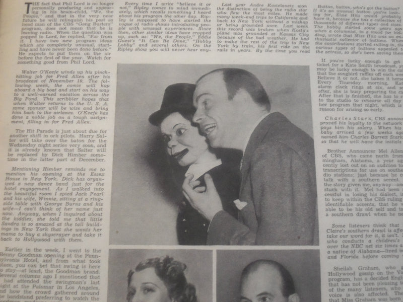 1937 NOVEMBER 6 RADIO GUIDE MAGAZINE - TYRONE POWER COVER - SP 9517H
