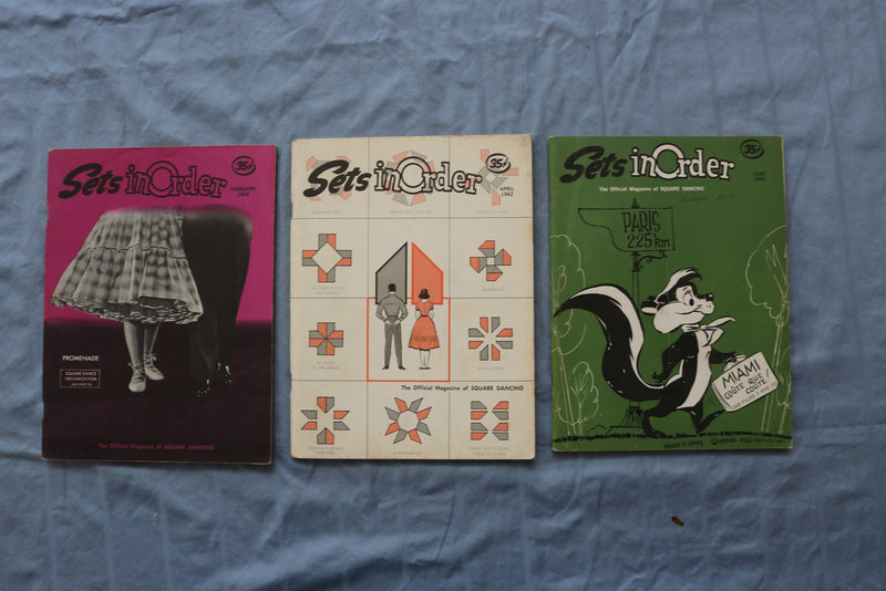 1961-1963 SETS IN ORDER - SQUARE DANCING - MAGAZINE - LOT OF 15 - O 3877
