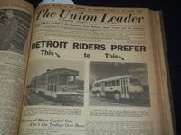 1939 THE UNION LEADER - CHICAGO RAILWAY - RAPID - BUS EMPLOYEES BOUND VOLUME