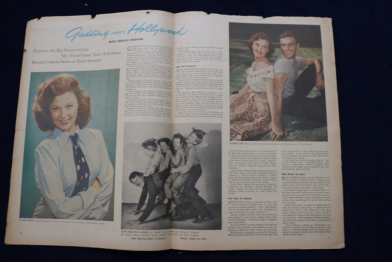 1950 AUGUST 20 SCREEN RADIO TELEVISION MAGAZINE - JOAN CAUFIELD COVER - E 23096