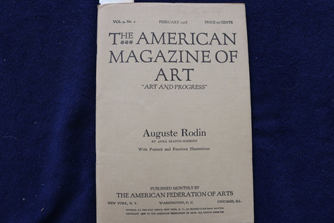 1918 THE AMERICAN MAGAZINE OF ART - AUGUSTE RODIN - K 1522