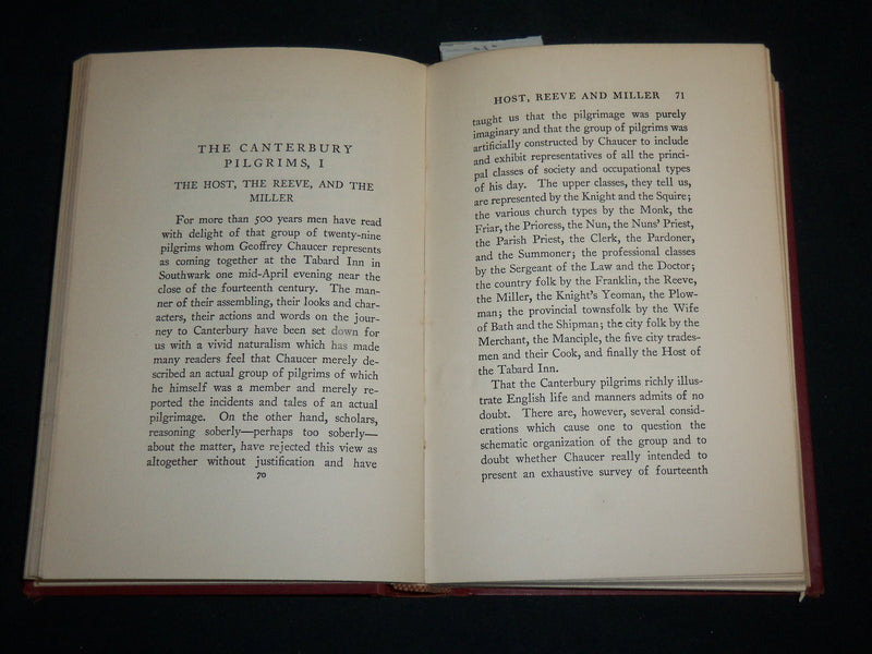 1926 SOME NEW LIGHT ON CHAUCAR HARDCOVER BOOK BY JOHN MATTHEWS MANLY - KD 6662