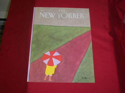 1982 APRIL 19 NEW YORKER MAGAZINE FRONT COVER ONLY - GREAT ART FOR FRAMING