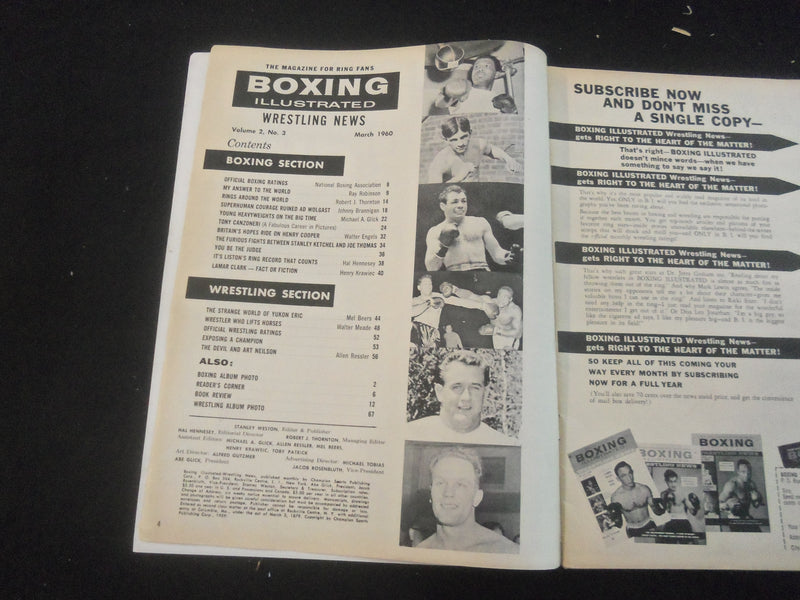 1960 MARCH BOXING ILLUSTRATED MAGAZINE - RAY ROBINSON - SP 5190G