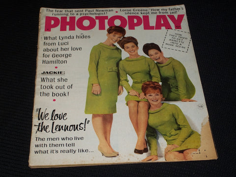 1967 MARCH PHOTOPLAY MAGAZINE - THE LENNONS FRONT COVER - E 874